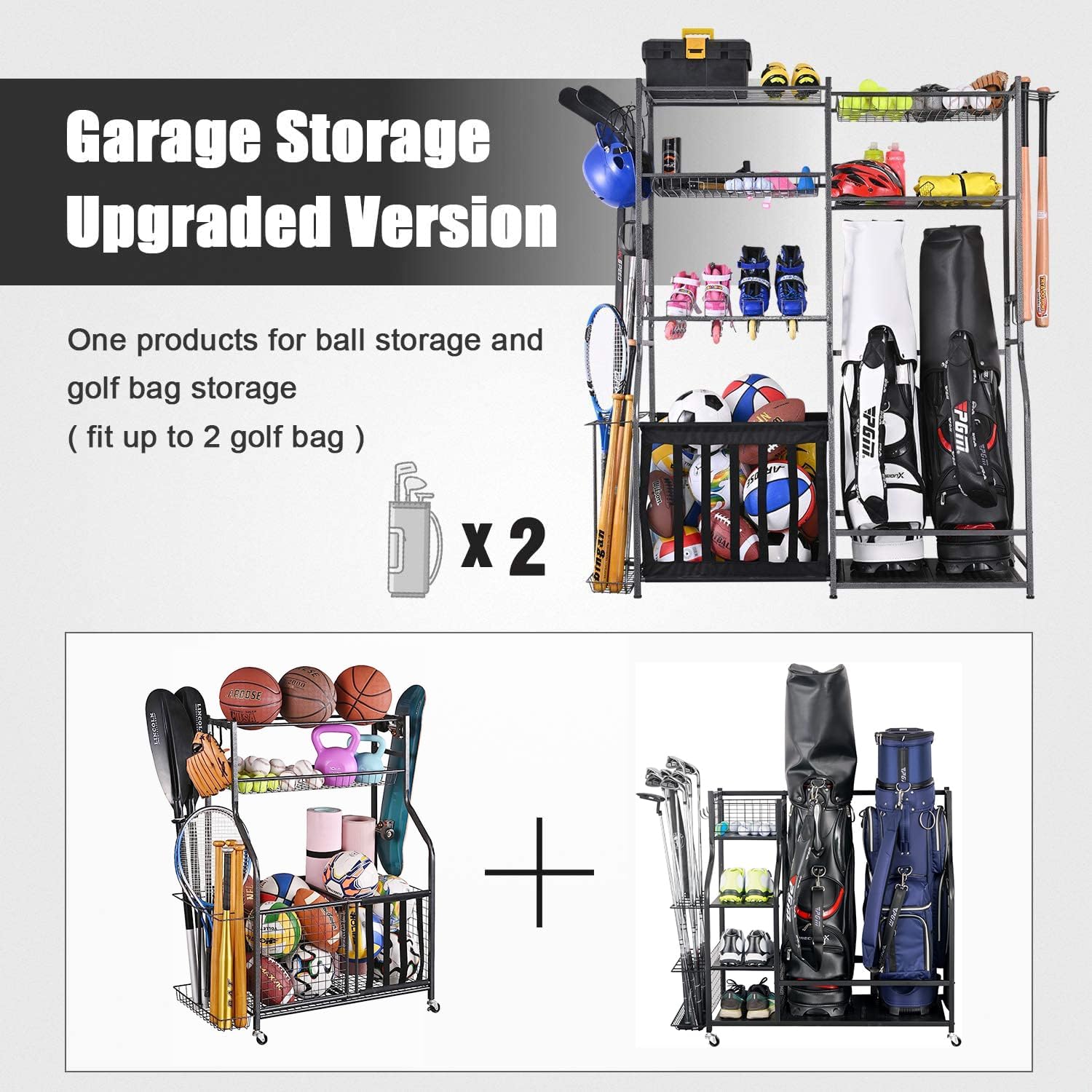 Soporte de Almacenamiento para - Golf Equipment Garage Organizer reseña y precio