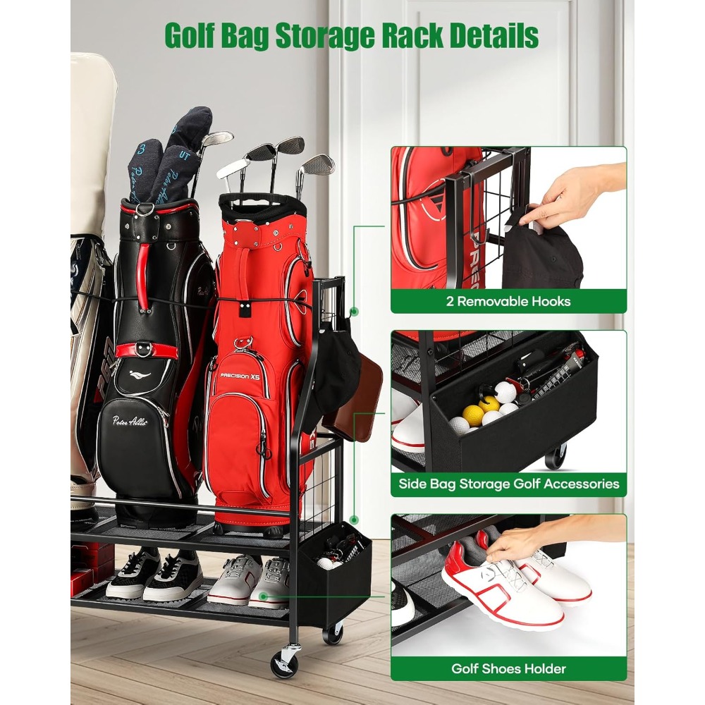Soporte de Almacenamiento para - Golf Equipment Garage Organizer reseña y precio