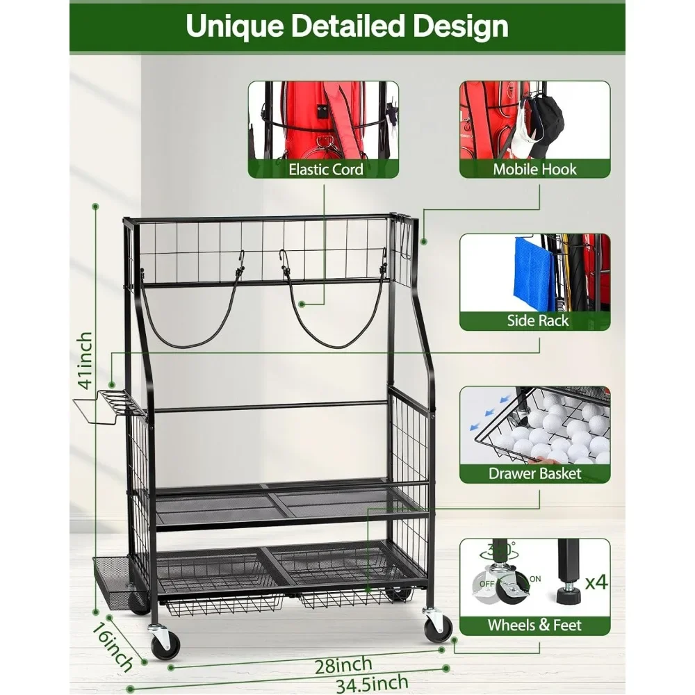 -Organizador de garaje para al - Golf Equipment Garage Organizer reseña y precio